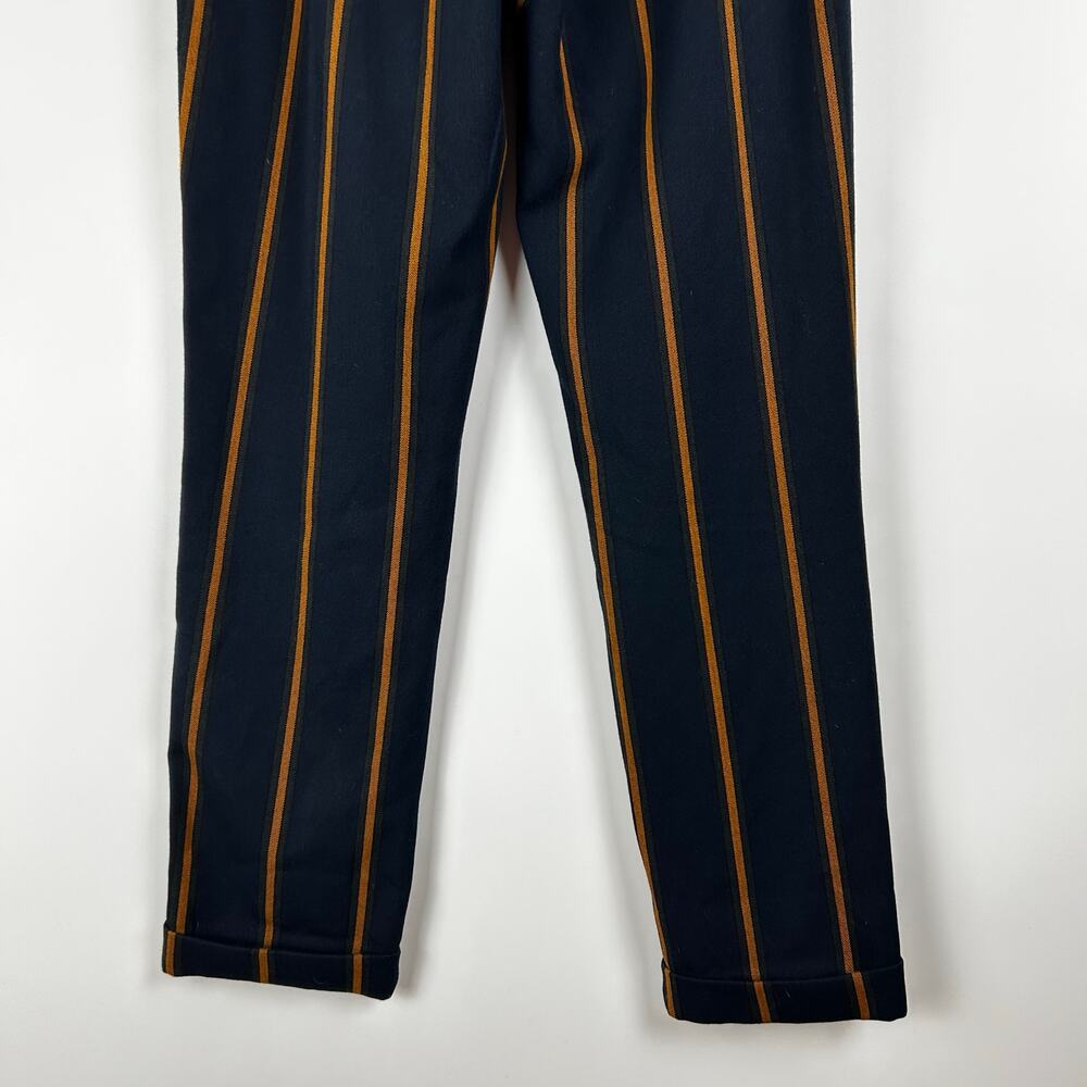 Zara Paperbag Waist Striped Pants High Waist Trousers Career Office Womens Sz XS - Picture 9 of 10